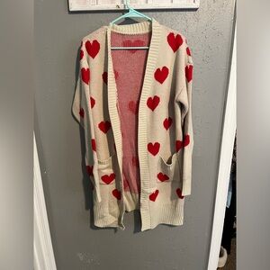 Heart cardigan - large